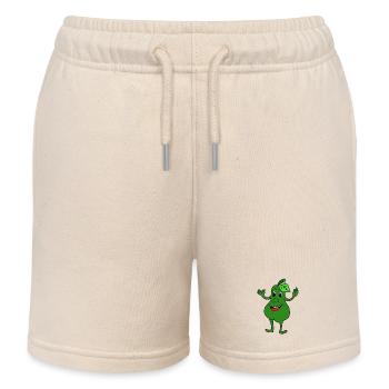 Pear Fruit - Kids Organic Sweat Shorts by Stanley/Stella - soft Ecru - Front