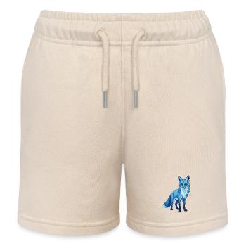 Blauer Polygonfuchs - Kinder Organic Joggingshorts Mini Bolter von Stanley/Stella - Natur - Vorne
