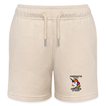 Feuerwehrmann Einhorn bei Nacht - Kinder Organic Joggingshorts Mini Bolter von Stanley/Stella - Natur - Vorne