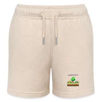 Farmer Pixel World Scène rurale - Short de jogging enfant bio Stanley/Stella - écru doux - Devant
