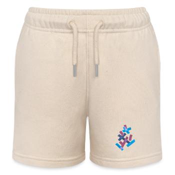 Muster - Modern & Bunt - Kinder Organic Joggingshorts Mini Bolter von Stanley/Stella - Natur - Vorne