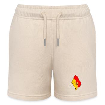 Flagge des Burgenland, Österreich - Kinder Organic Joggingshorts Mini Bolter von Stanley/Stella - Natur - Vorne