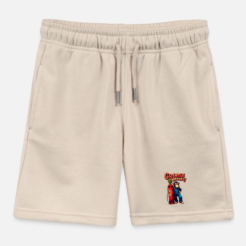 Conception rétro de la pompe GreaseMonkey Short de jogging enfant bio Stanley/Stella