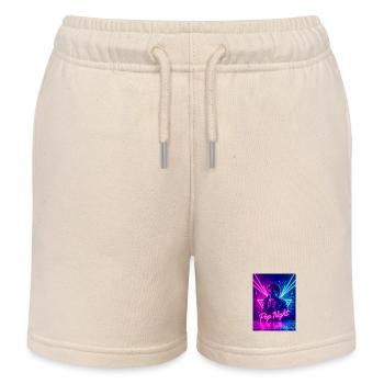 Boombox Pop Night – Eighties Sound Style - Kids Organic Sweat Shorts by Stanley/Stella - soft Ecru - Front