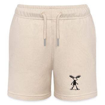 Silhouette de mousses dans la forêt - Short de jogging enfant bio Stanley/Stella - écru doux - Devant