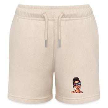 Cuba Pride & Home - Design du drapeau de Cuba - Short de jogging enfant bio Stanley/Stella - écru doux - Devant