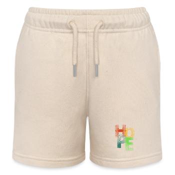 Hoffnung in farbigen Strahlen - Kinder Organic Joggingshorts Mini Bolter von Stanley/Stella - Natur - Vorne