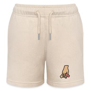 Eltern Baby Hände Familie Liebe - Kinder Organic Joggingshorts Mini Bolter von Stanley/Stella - Natur - Vorne