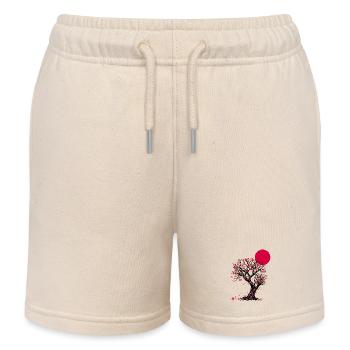 Karmesinblüten-Mondbaum - Kinder Organic Joggingshorts Mini Bolter von Stanley/Stella - Natur - Vorne