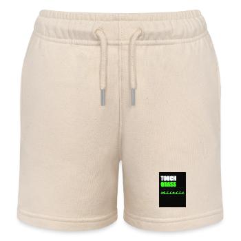 TOUCH GRASS – Glitch Streetwear Shirt - Kinder Organic Joggingshorts Mini Bolter von Stanley/Stella - Natur - Vorne