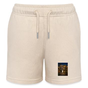 Beak's Future Awaits – Mystic Fairground Penguin - Kids Organic Sweat Shorts by Stanley/Stella - soft Ecru - Front