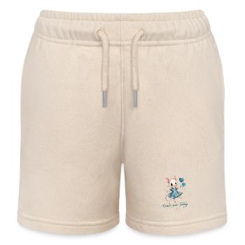 Souris dansante avec des ballons en forme de cœur - Short de jogging enfant bio Stanley/Stella - écru doux - Devant