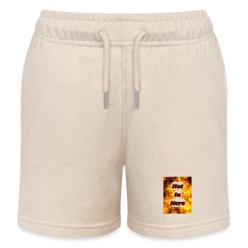 Hot I'm Here - Kids Organic Sweat Shorts by Stanley/Stella - soft Ecru - Front