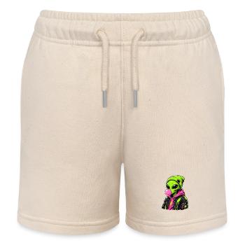 Alien Street Style Neon - Kids Organic Sweat Shorts by Stanley/Stella - soft Ecru - Front