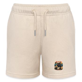 Retro Kaffeekatzenpalmen - Kinder Organic Joggingshorts Mini Bolter von Stanley/Stella - Natur - Vorne