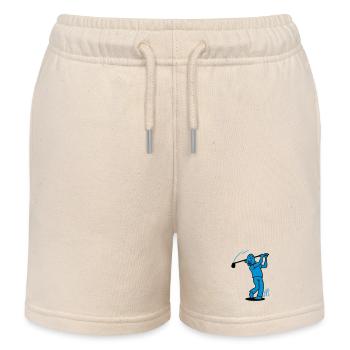 Swing into Laughter: Golf Design - Kids Organic Sweat Shorts by Stanley/Stella - soft Ecru - Front