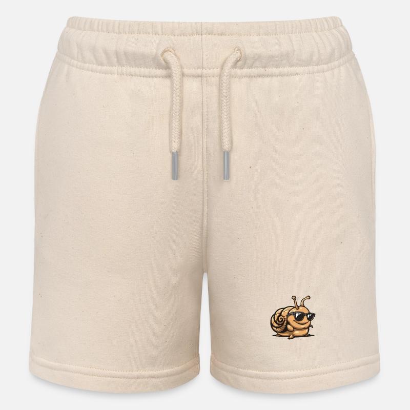 Schnecke Comic Cool - Kinder Organic Joggingshorts Mini Bolter von Stanley/Stella - Natur