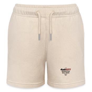 DadGPT Generating Bad Jokes Since 2025 Techie Dad - Kids Organic Sweat Shorts by Stanley/Stella - soft Ecru - Front