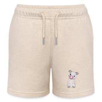 Süßes Schweinchen - Kinder Organic Joggingshorts Mini Bolter von Stanley/Stella - Natur - Vorne