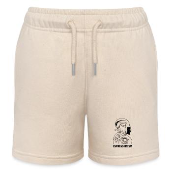 Espressionism - Espresso - Drinking Coffee - Kids Organic Sweat Shorts by Stanley/Stella - soft Ecru - Front