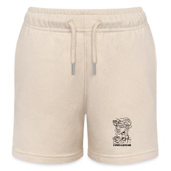 Espressionism - Espresso - Drinking Coffee - Kids Organic Sweat Shorts by Stanley/Stella - soft Ecru - Front
