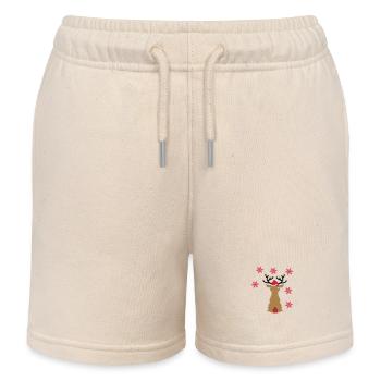 elch - Kinder Organic Joggingshorts Mini Bolter von Stanley/Stella - Natur - Vorne