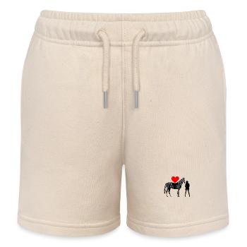 Pferd - Kinder Organic Joggingshorts Mini Bolter von Stanley/Stella - Natur - Vorne