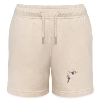 Schmetterlinge mit Blumenranken - Kinder Organic Joggingshorts Mini Bolter von Stanley/Stella - Natur - Vorne