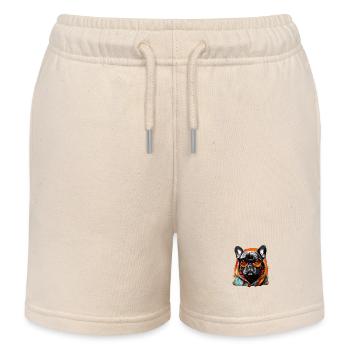 Stadtbegleiter: der Geist der französischen Bulldogge - Kinder Organic Joggingshorts Mini Bolter von Stanley/Stella - Natur - Vorne
