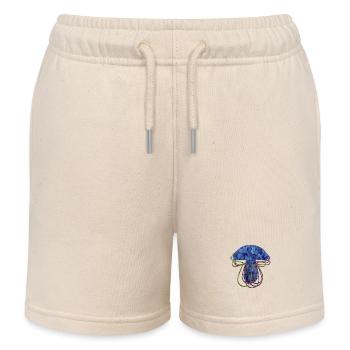 Mushroom - Kids Organic Sweat Shorts by Stanley/Stella - soft Ecru - Front