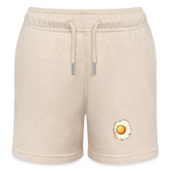 oeuf oeufs plat dessin 2 W - Short de jogging enfant bio Stanley/Stella - écru doux - Devant