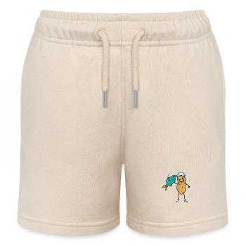 Erdnuss Fischer Angler Fisch Fische Matrosen See - Kinder Organic Joggingshorts Mini Bolter von Stanley/Stella - Natur - Vorne