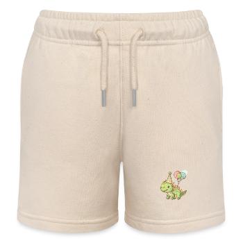 Dinosaurier stegosaurus Geburtstag Baby - Kinder Organic Joggingshorts Mini Bolter von Stanley/Stella - Natur - Vorne