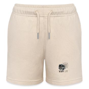 Van life green - Kids Organic Sweat Shorts by Stanley/Stella - soft Ecru - Front