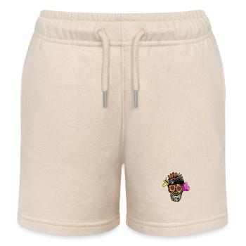 Dia de los muertos - Day of the Dead - Kids Organic Sweat Shorts by Stanley/Stella - soft Ecru - Front