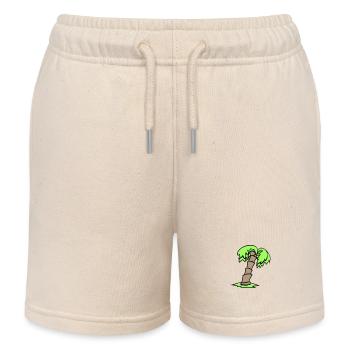 Palme Insel Baum Strand Urlaub Kokosnuss Meer Cool - Kinder Organic Joggingshorts Mini Bolter von Stanley/Stella - Natur - Vorne
