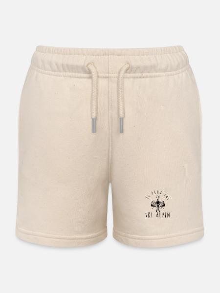 Je peux pas, j'ai Ski alpin - Sweatshorts barn ekologisk Stanley/Stella - mjukt ecru