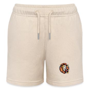 Rock music Löwenkopf - Kids Organic Sweat Shorts by Stanley/Stella - soft Ecru - Front