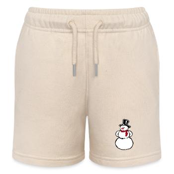 Bonhomme de neige - Short de jogging enfant bio Stanley/Stella - écru doux - Devant