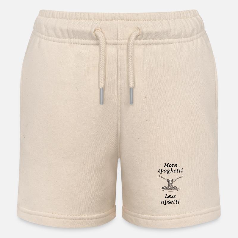 more spaghetti less upsetti - Short de jogging enfant bio Stanley/Stella - écru doux