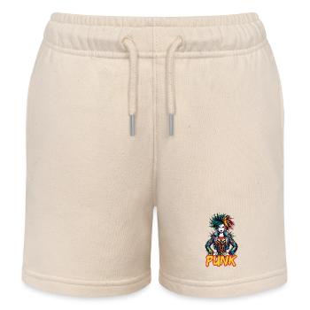 Punk Art Style Punk Girl für Rebellen - Kinder Organic Joggingshorts Mini Bolter von Stanley/Stella - Natur - Vorne