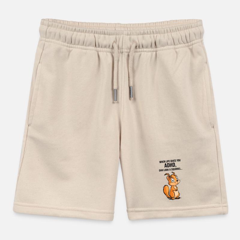 ADHD Squirrel Kids Organic Sweat Shorts by Stanley/Stella