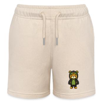 Bear Comic - Kids Organic Sweat Shorts by Stanley/Stella - soft Ecru - Front