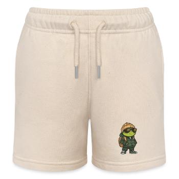 Tortue Hiver - Short de jogging enfant bio Stanley/Stella - écru doux - Devant
