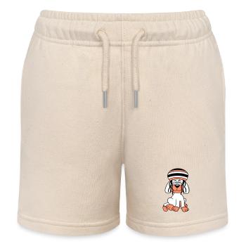 Chien Reggae Dreadlocks Chapeau Chill Décontracté Cool - Short de jogging enfant bio Stanley/Stella - écru doux - Devant