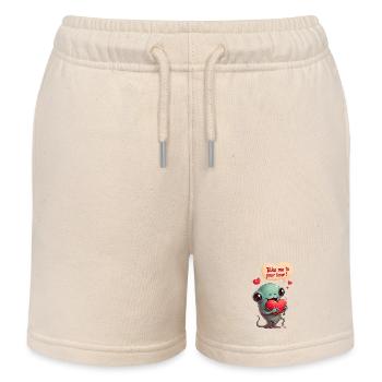 Kosmische Liebe zum Valentinstag - Kinder Organic Joggingshorts Mini Bolter von Stanley/Stella - Natur - Vorne