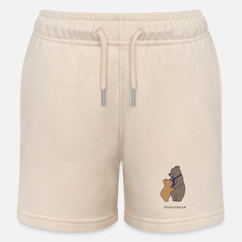 Câlin de papa - Short de jogging enfant bio Stanley/Stella - écru doux