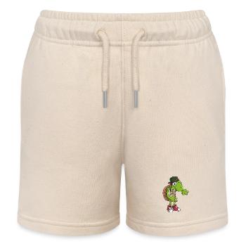 Hip-Hop Schildkröte - Kinder Organic Joggingshorts Mini Bolter von Stanley/Stella - Natur - Vorne