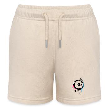 Turntable Graffiti - Kinder Organic Joggingshorts Mini Bolter von Stanley/Stella - Natur - Vorne