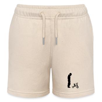biker - Kids Organic Sweat Shorts by Stanley/Stella - soft Ecru - Front